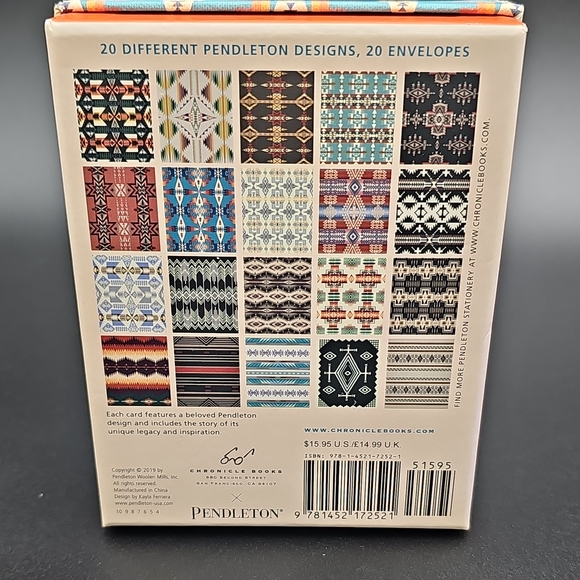 Pendleton Geometric Design Notecard Set - Picture 2 of 4